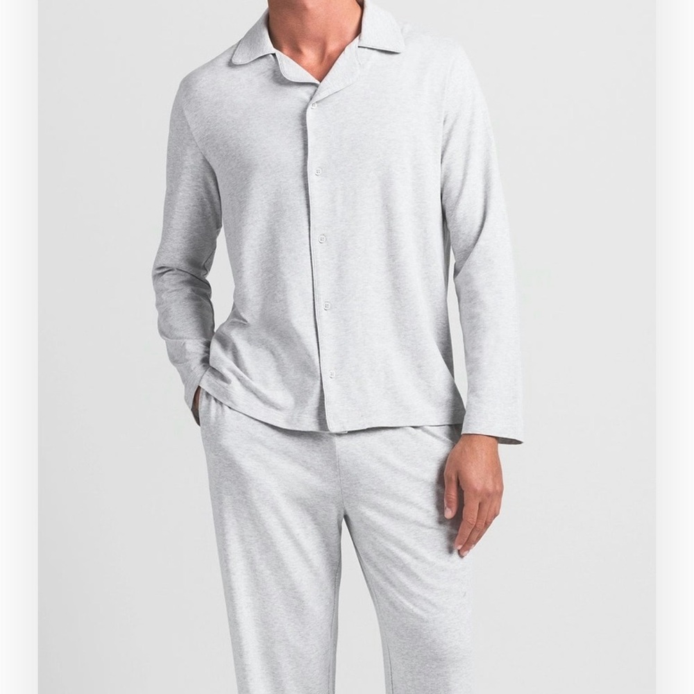 SKIMS Men’s Light Gray Jersey PJ Set